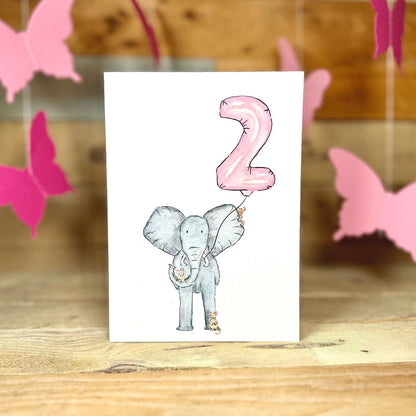 Nelly Turns Two Birthday Card