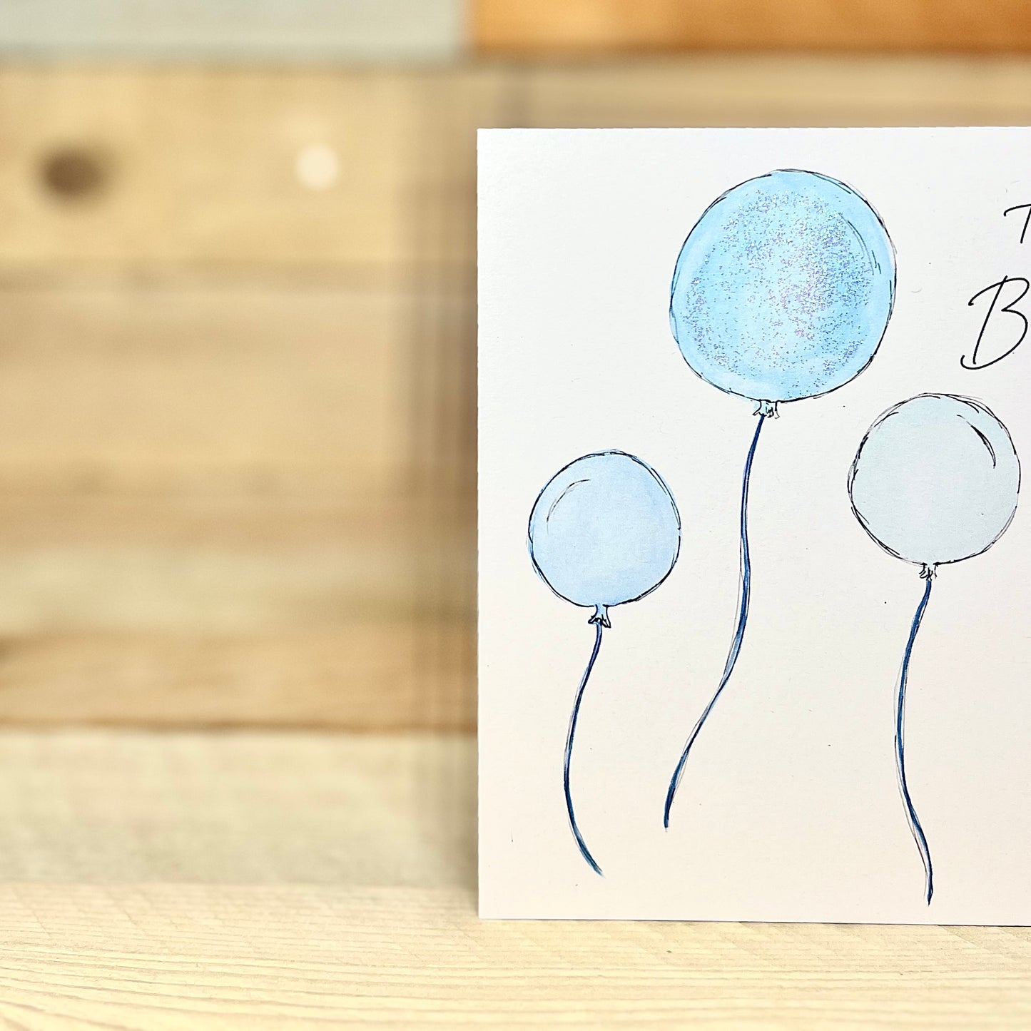 Blue Balloons Birthday Card