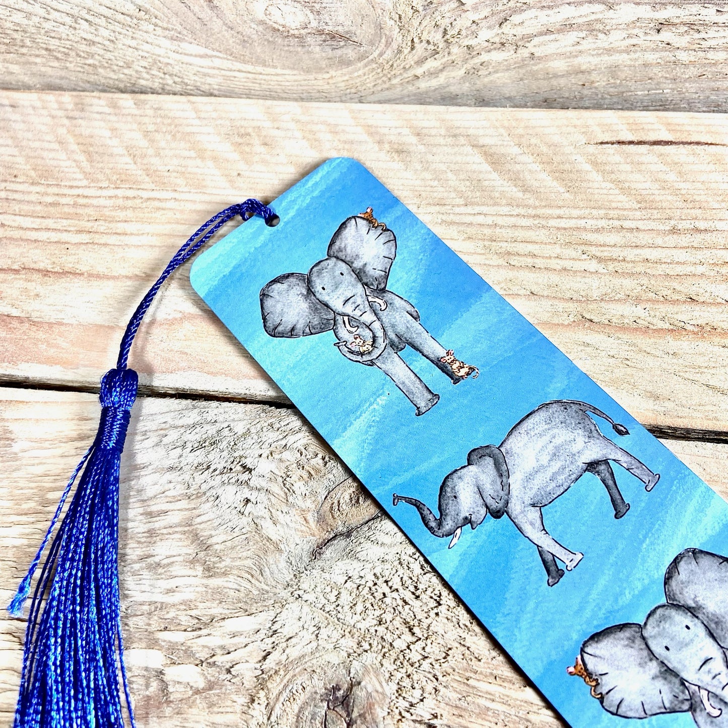 Elephant Metal Bookmark With Tassel