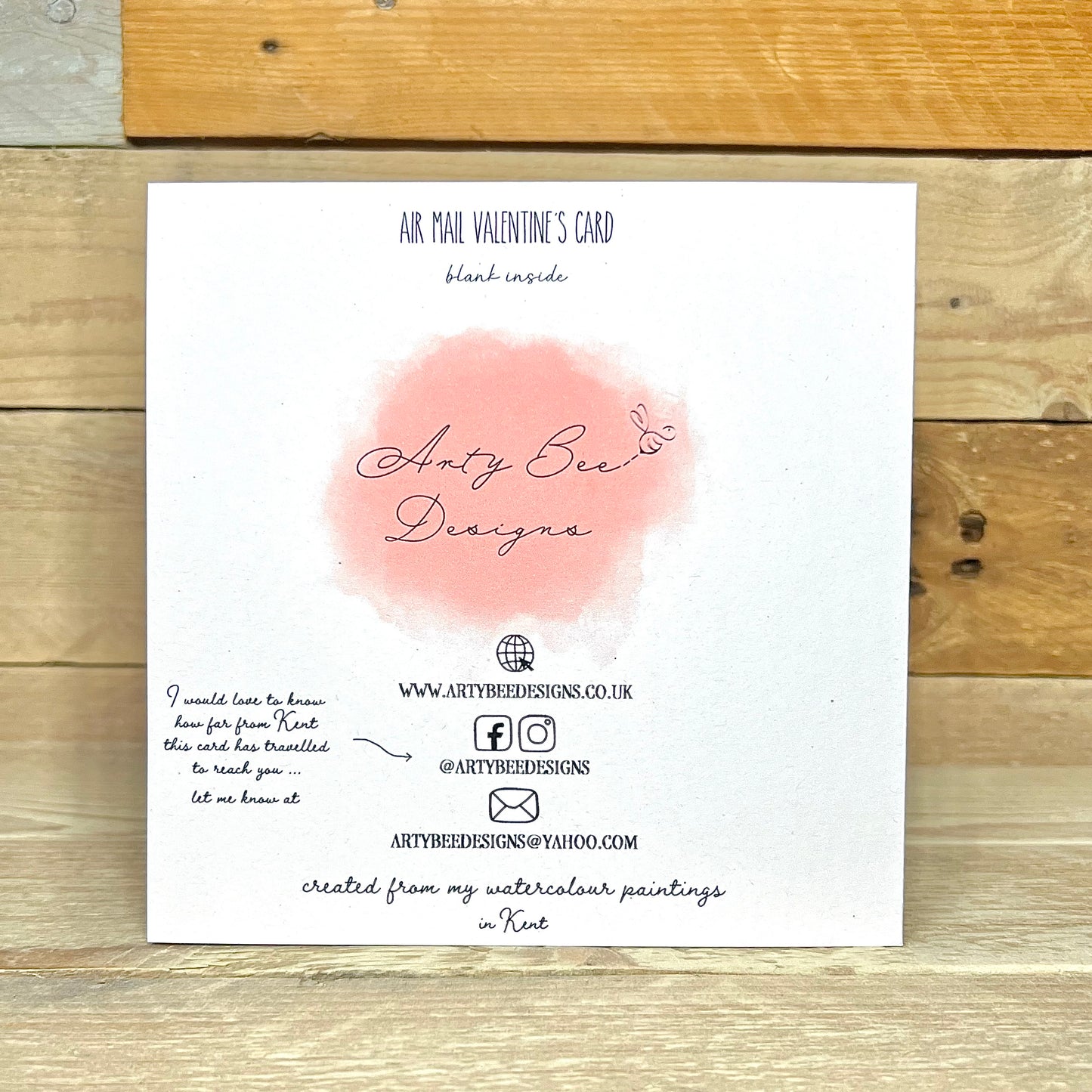 Air Mail Bee Valentine's Card