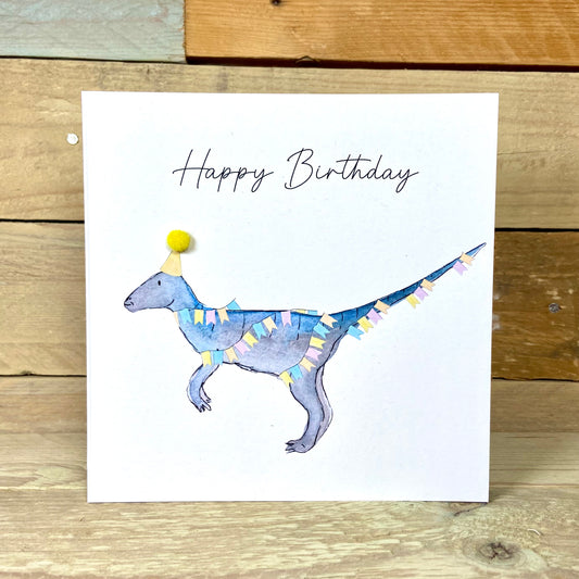 Vinny the Velociraptor Birthday Card