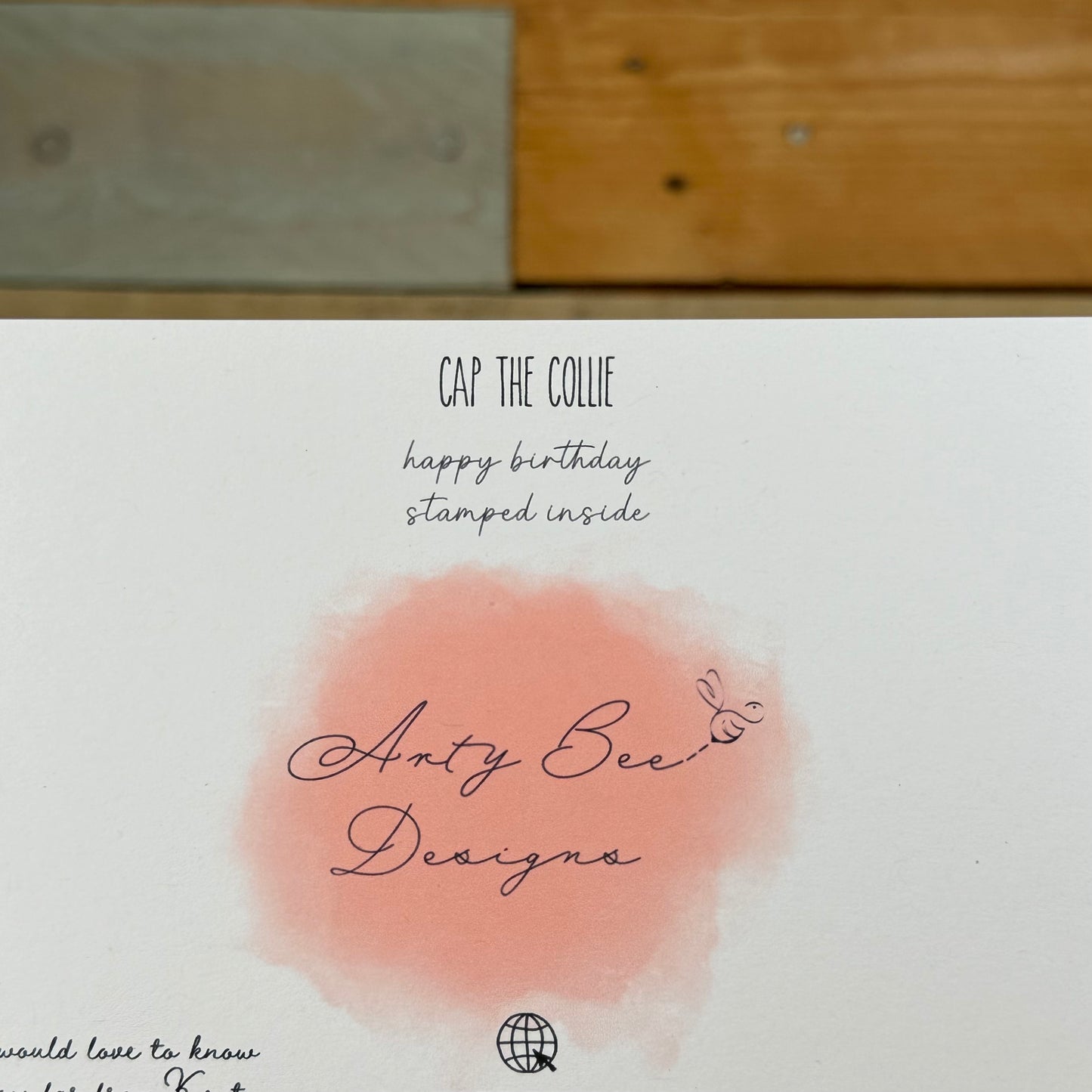 Cap the Collie Birthday Card