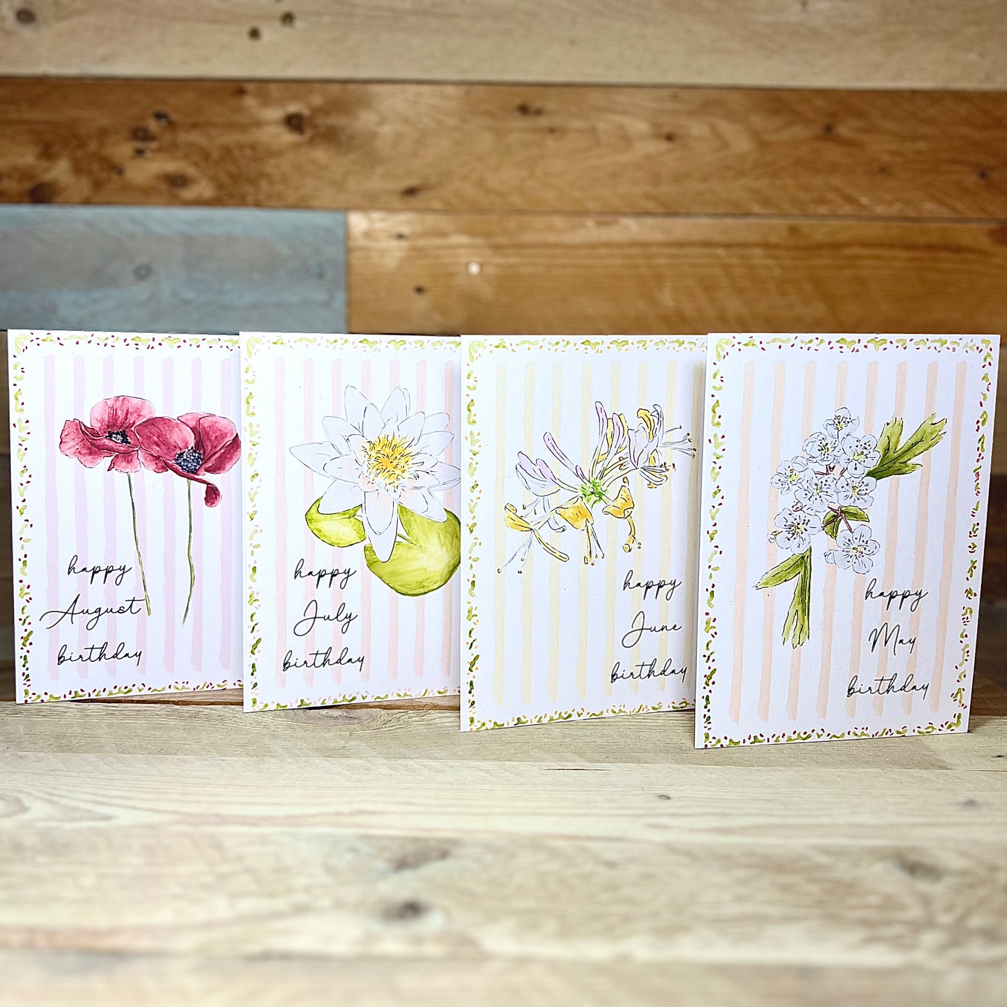 Poppy / August Modern Birth Flower Card