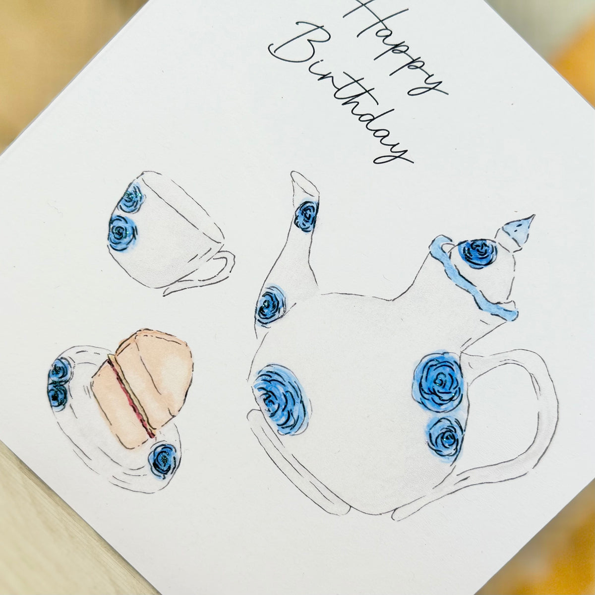 Tea and Cake Birthday Card