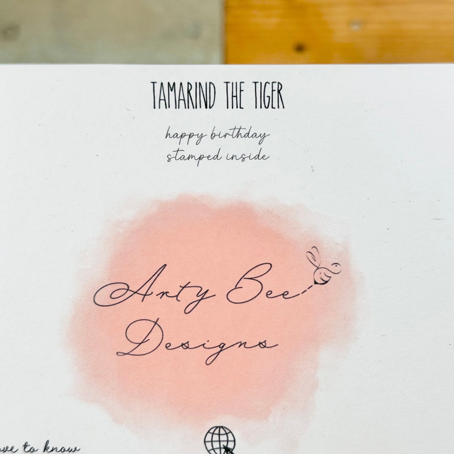 Tamarind the Tiger Birthday Card