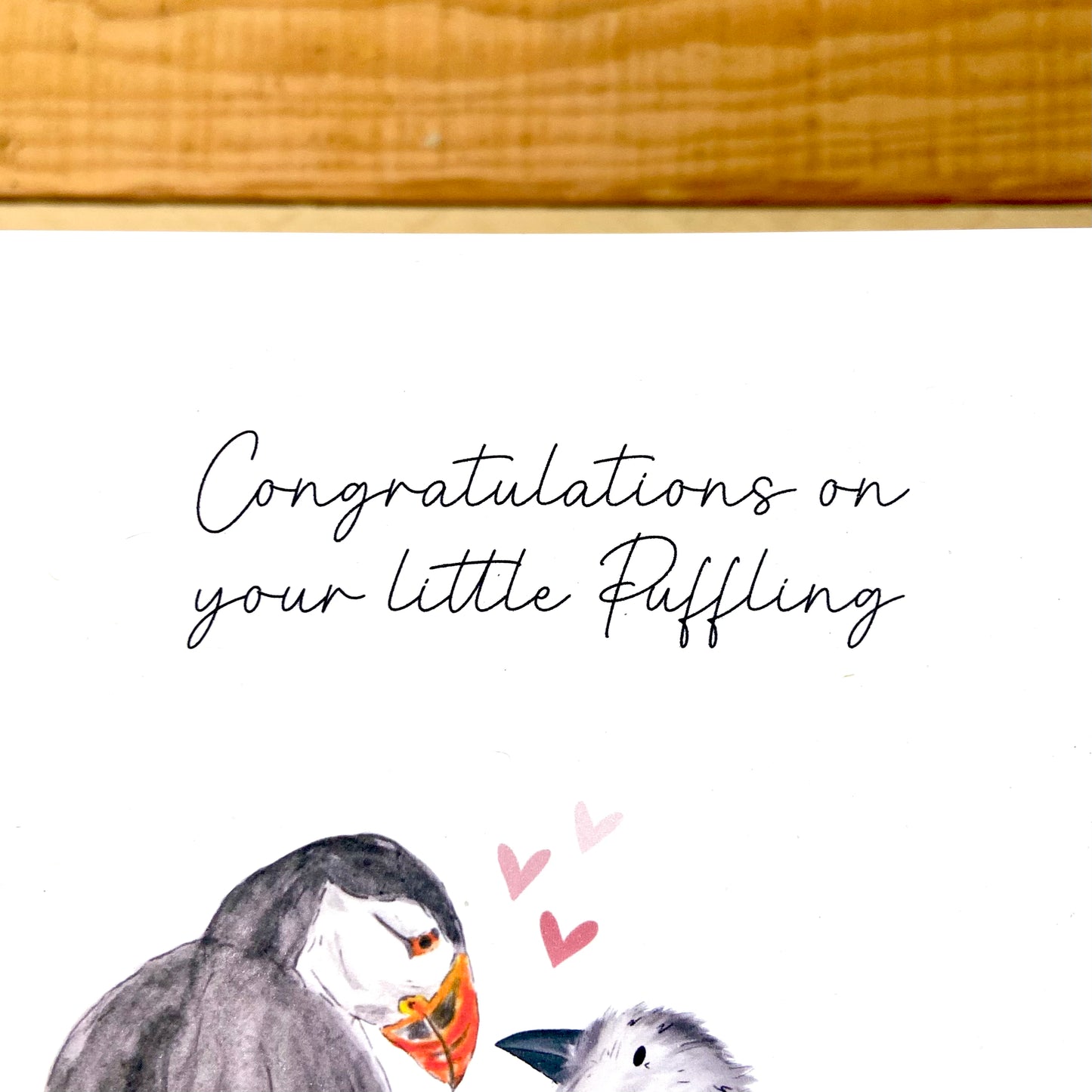 Little Puffling New Baby Card