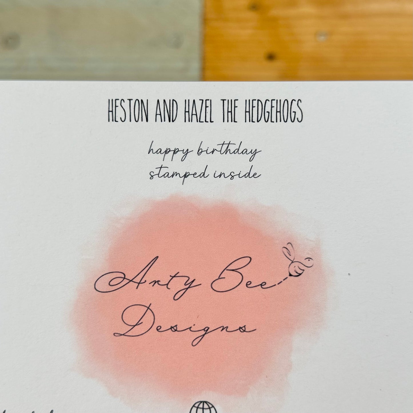 Heston and Hazel the Hedgehogs Birthday Card