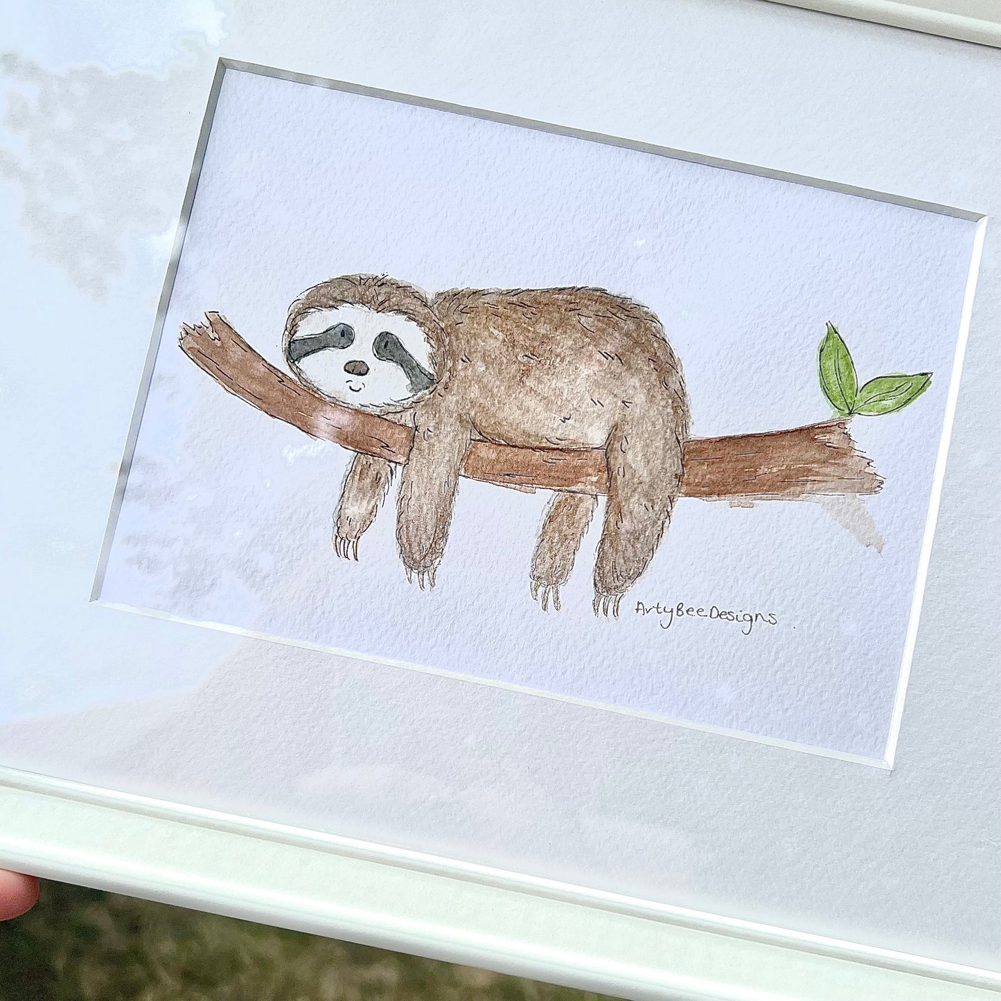 Hugh the Sloth Framed Original Painting