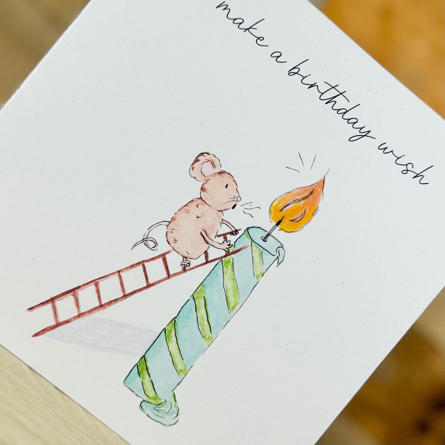 Marzipan Mouse's Birthday Wish Birthday Card