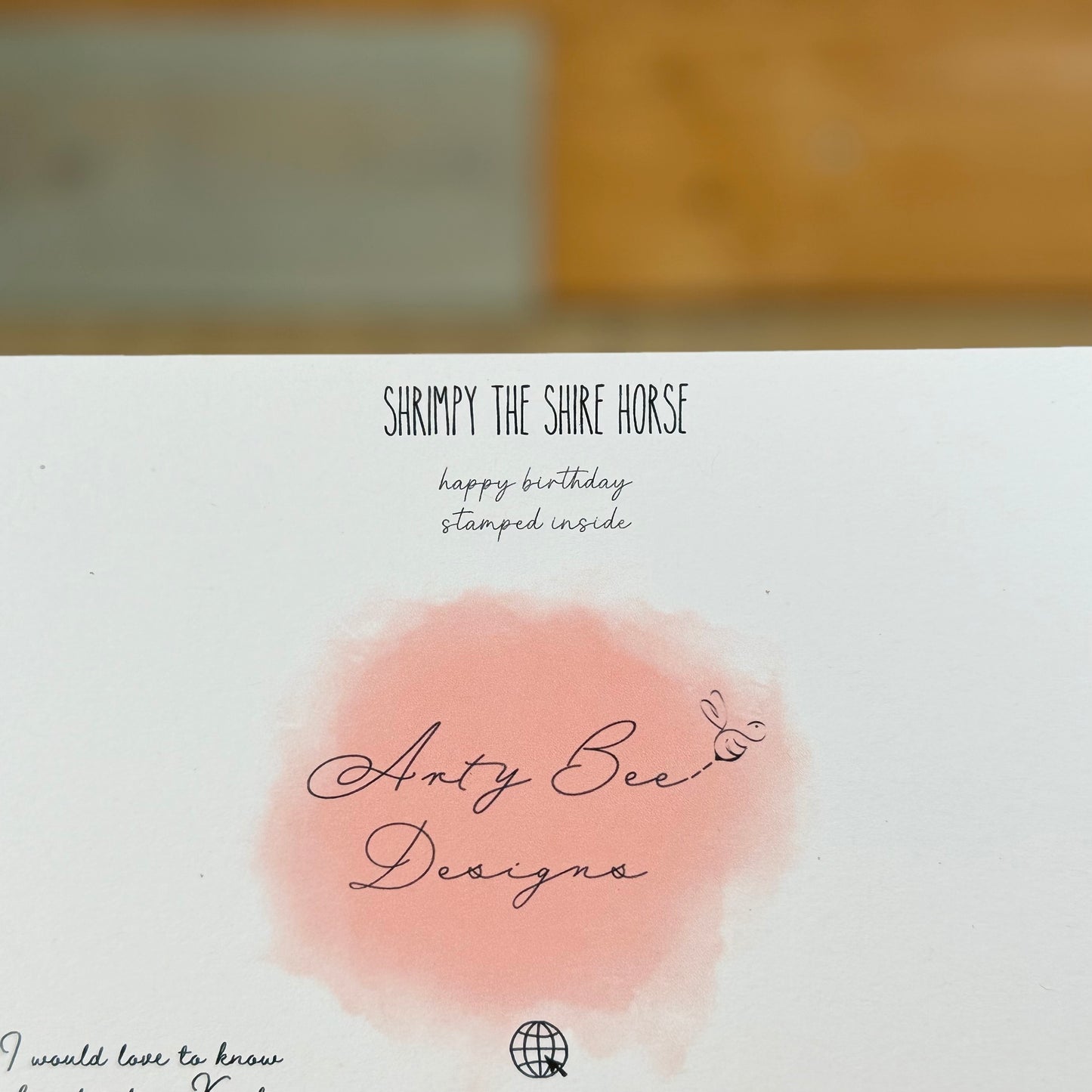 Shrimpy the Shire Horse Birthday Card