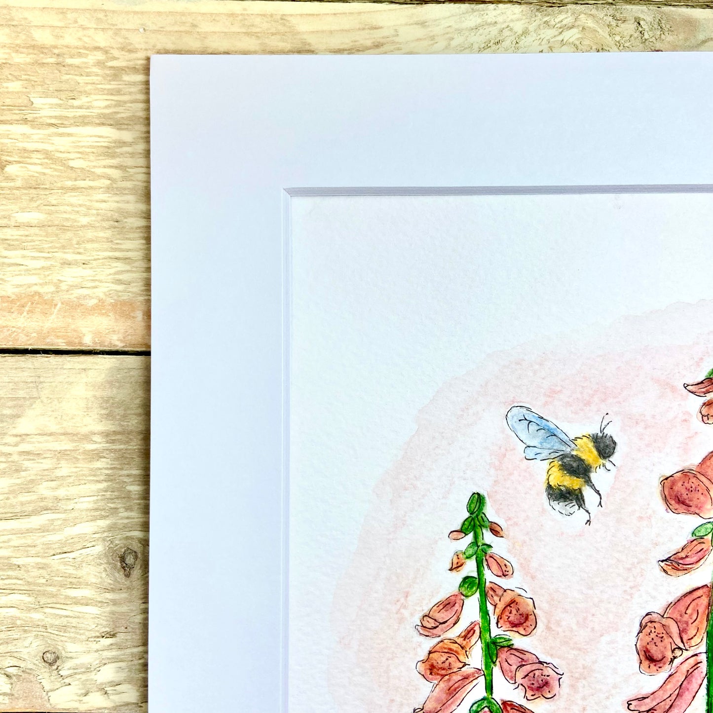 Foxgloves and Buzzes Original Painting