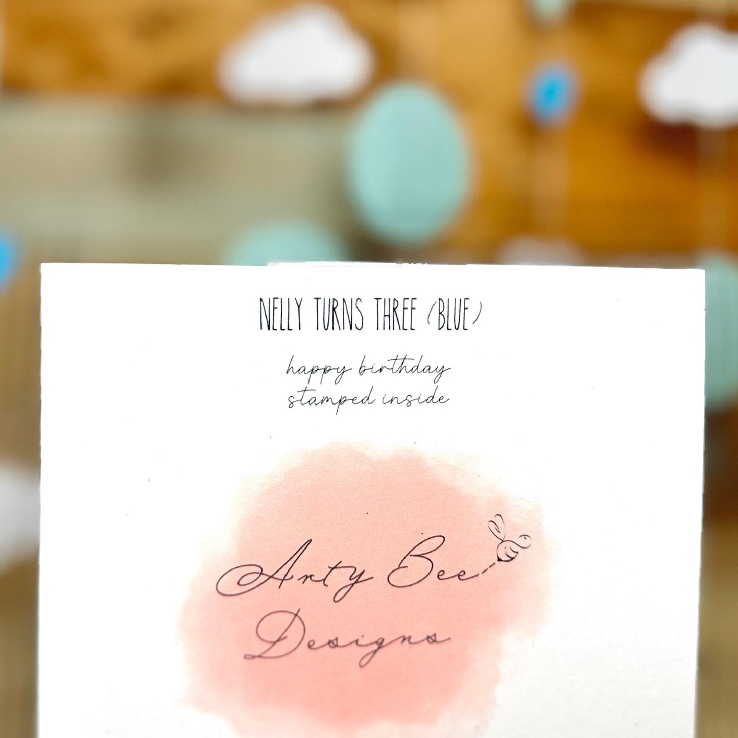 Nelly Turns Three Birthday Card