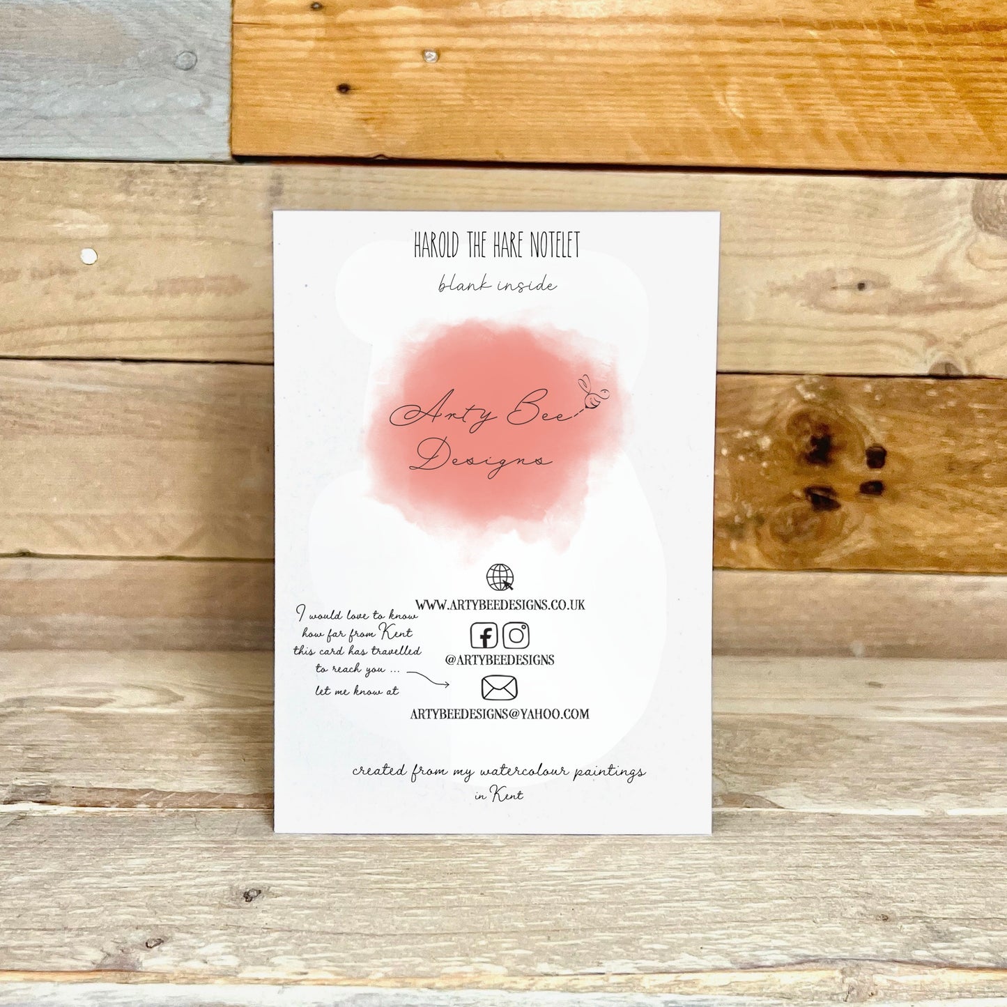 Harold the Hare Blank Notelet