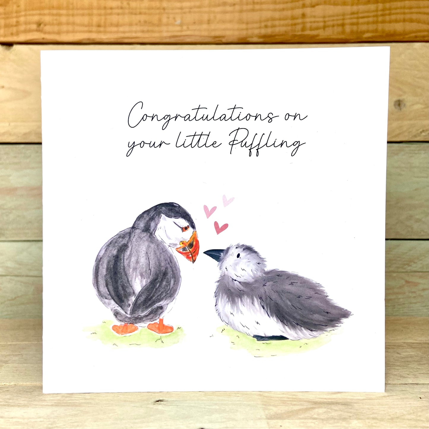 Little Puffling New Baby Card