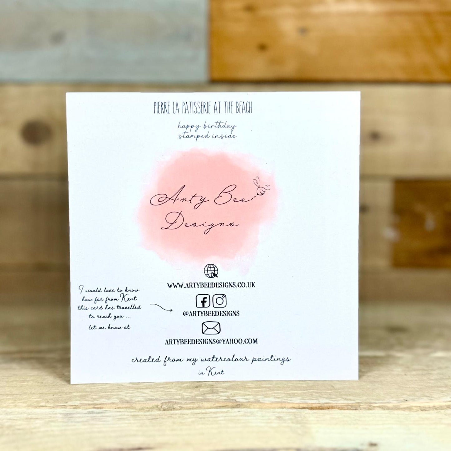 Pierre at the Beach Birthday Card