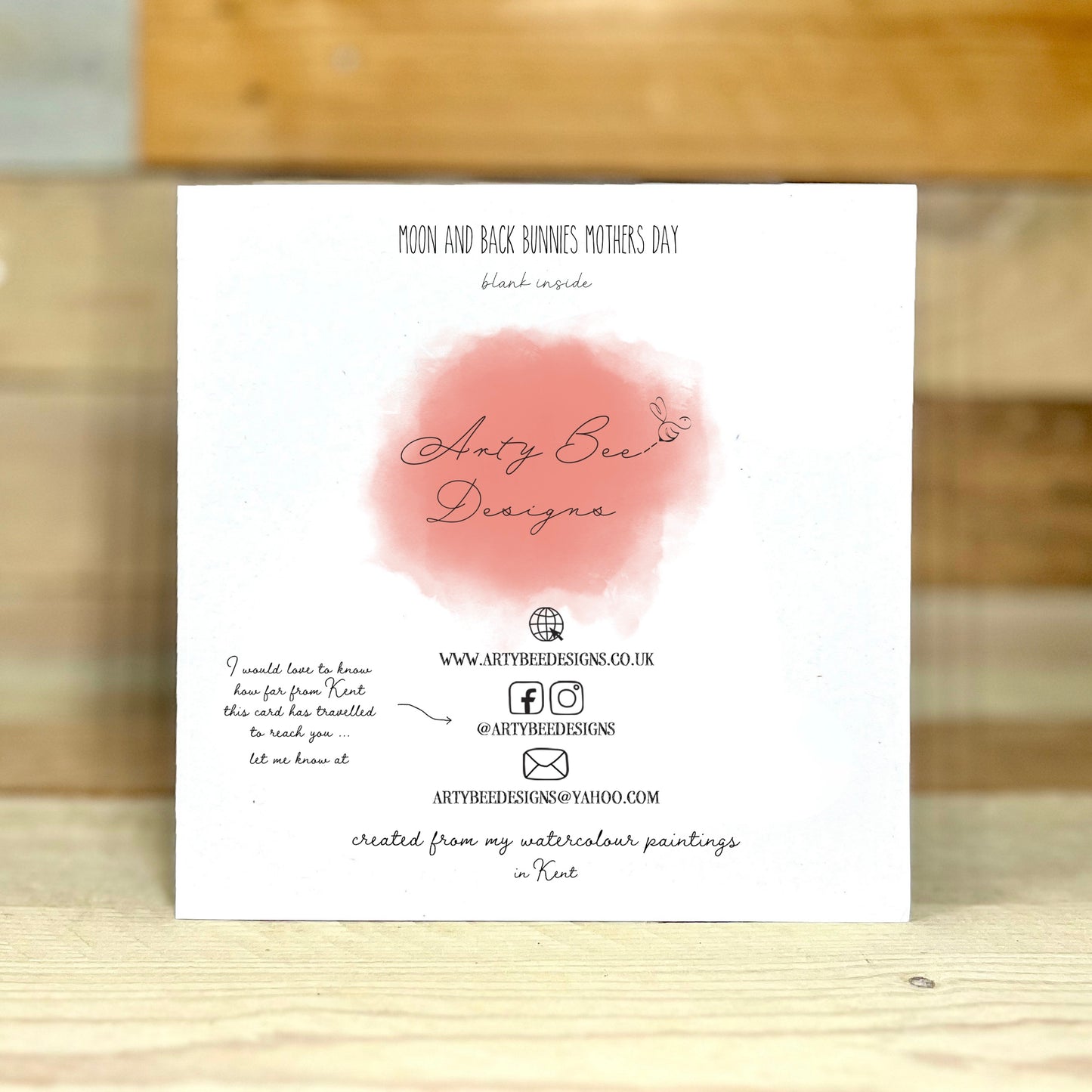 Moon and Back Bunnies Mother's Day Card