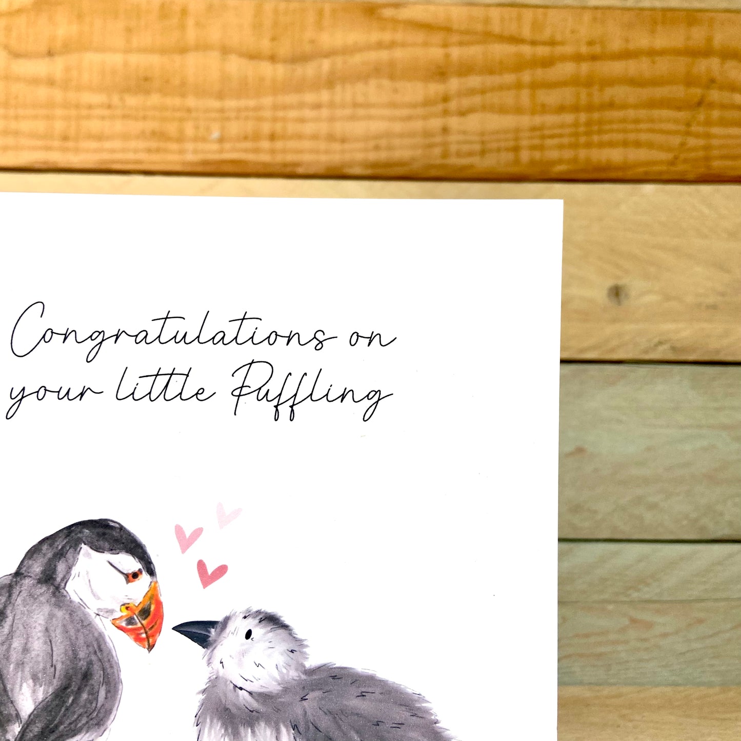 Little Puffling New Baby Card