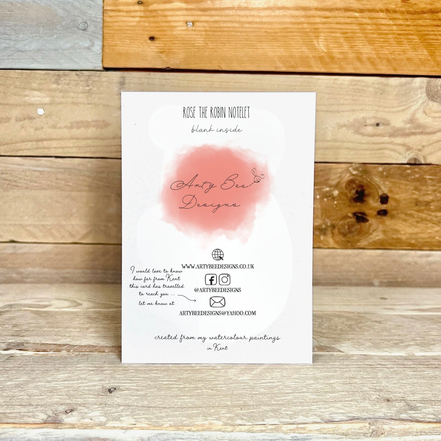 Rose the Robin Blank Notelet