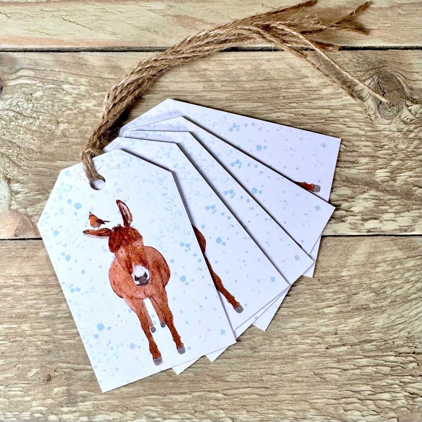 Donkey Christmas Gift Tags
