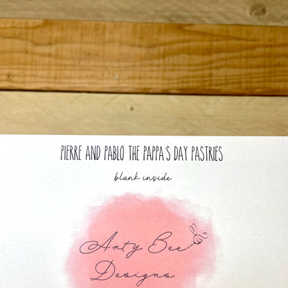 Pierre and Pablo the Papa's Day Pastries Father's Day Card