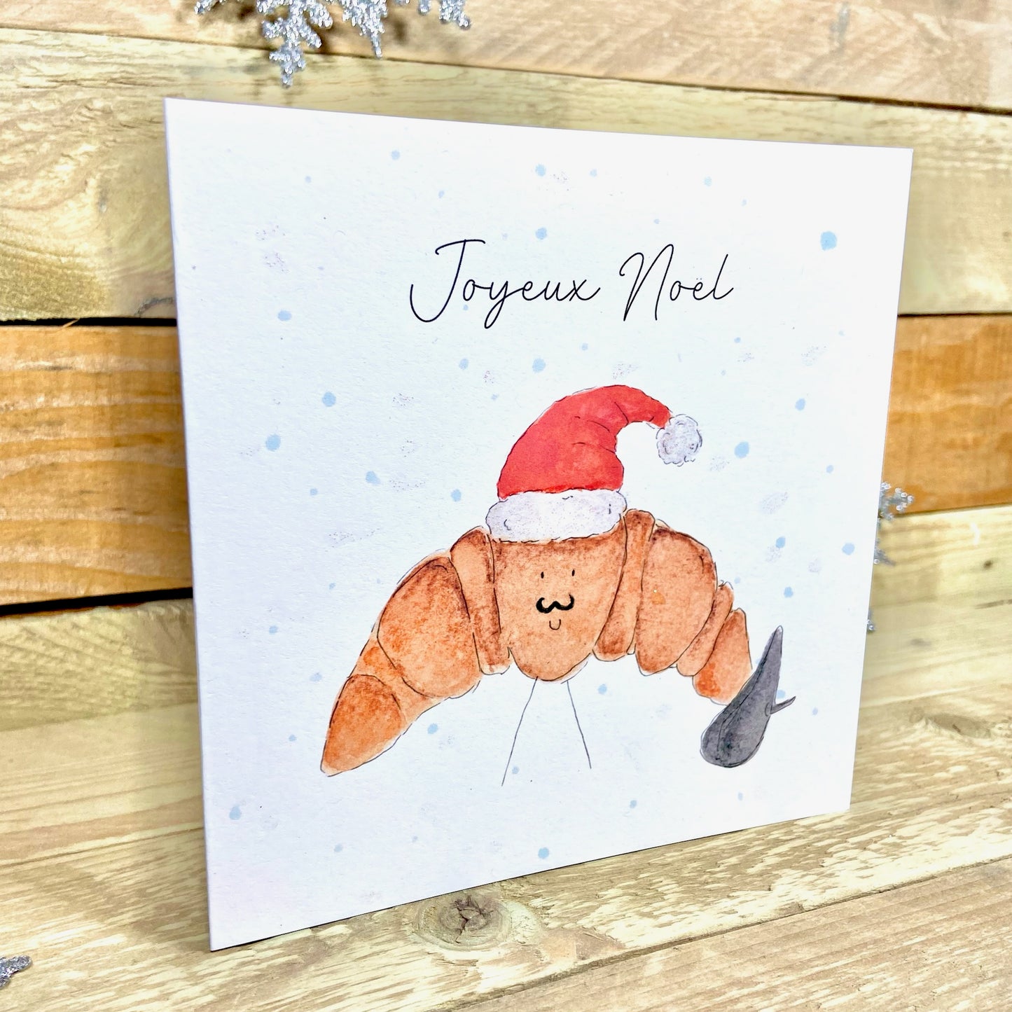 Joyeux Noel Croissant Christmas Card