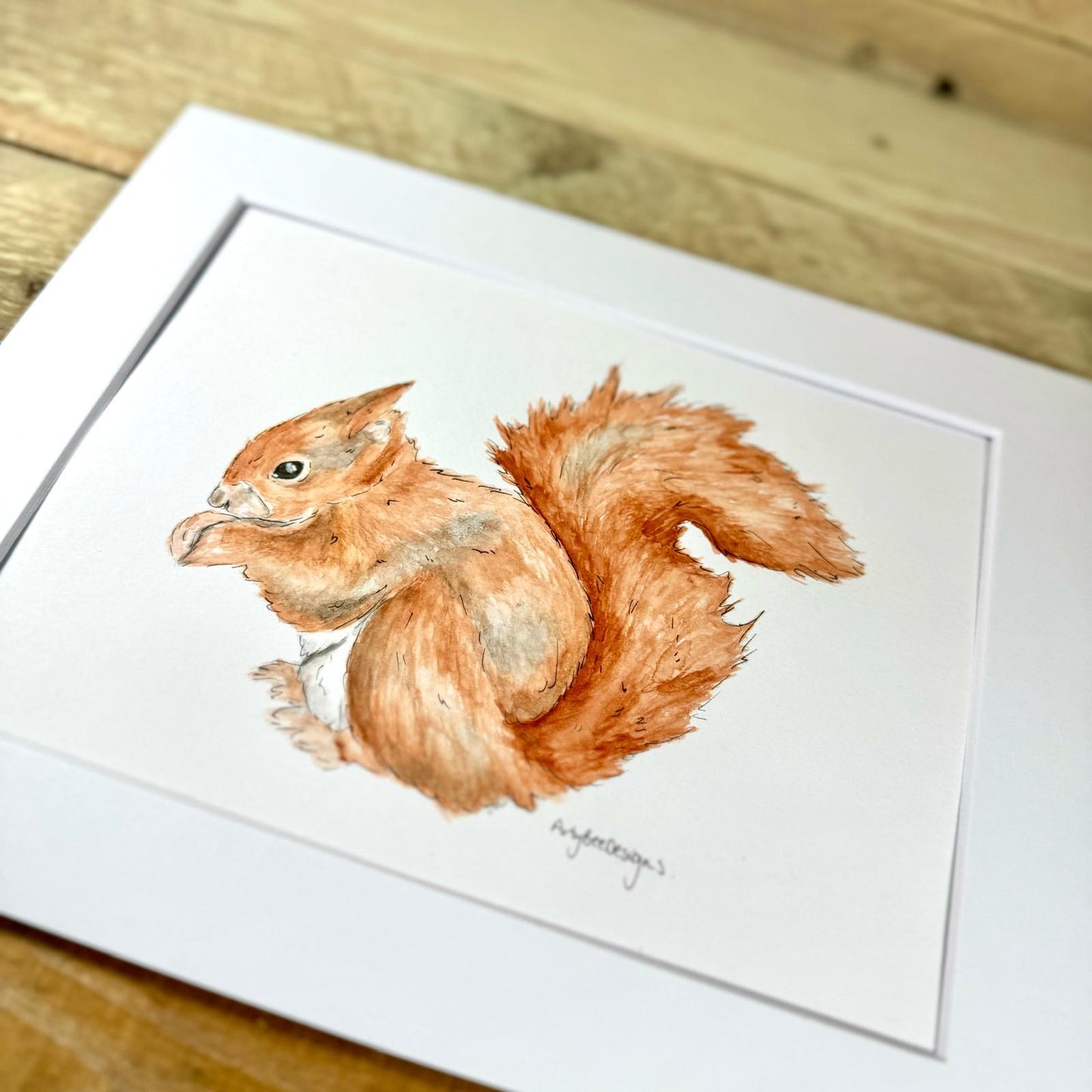 Rose the Red Squirrel Original Painting