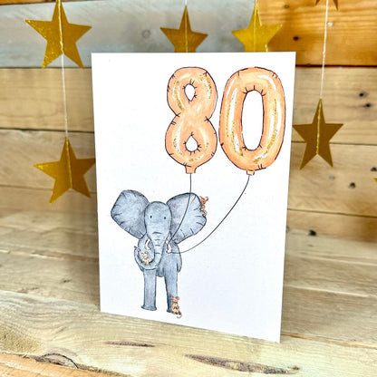Nelly Turns Eighty Birthday Card