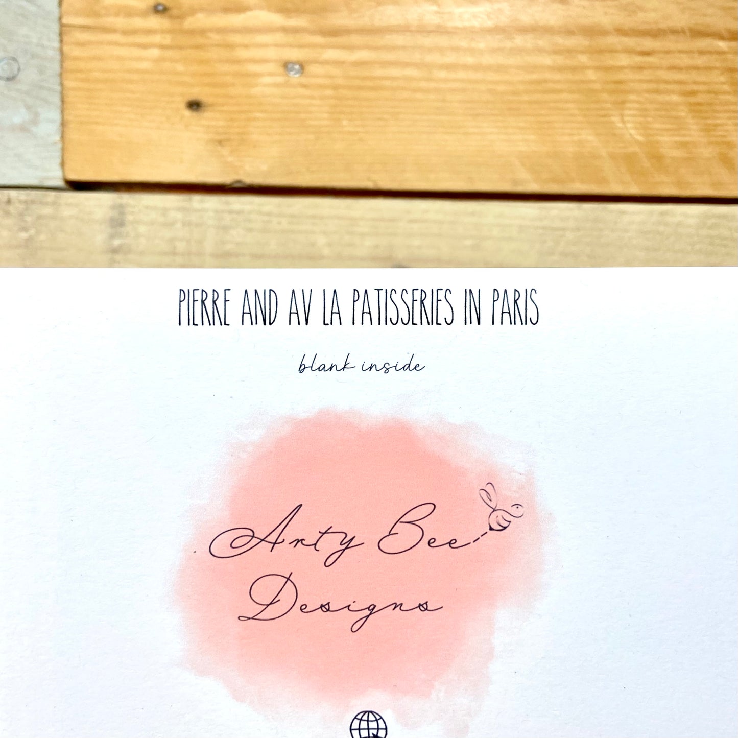 Pierre and Av La Patisseries Wedding Card