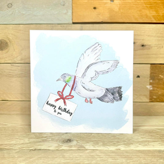 Philip the Pigeon Birthday Card