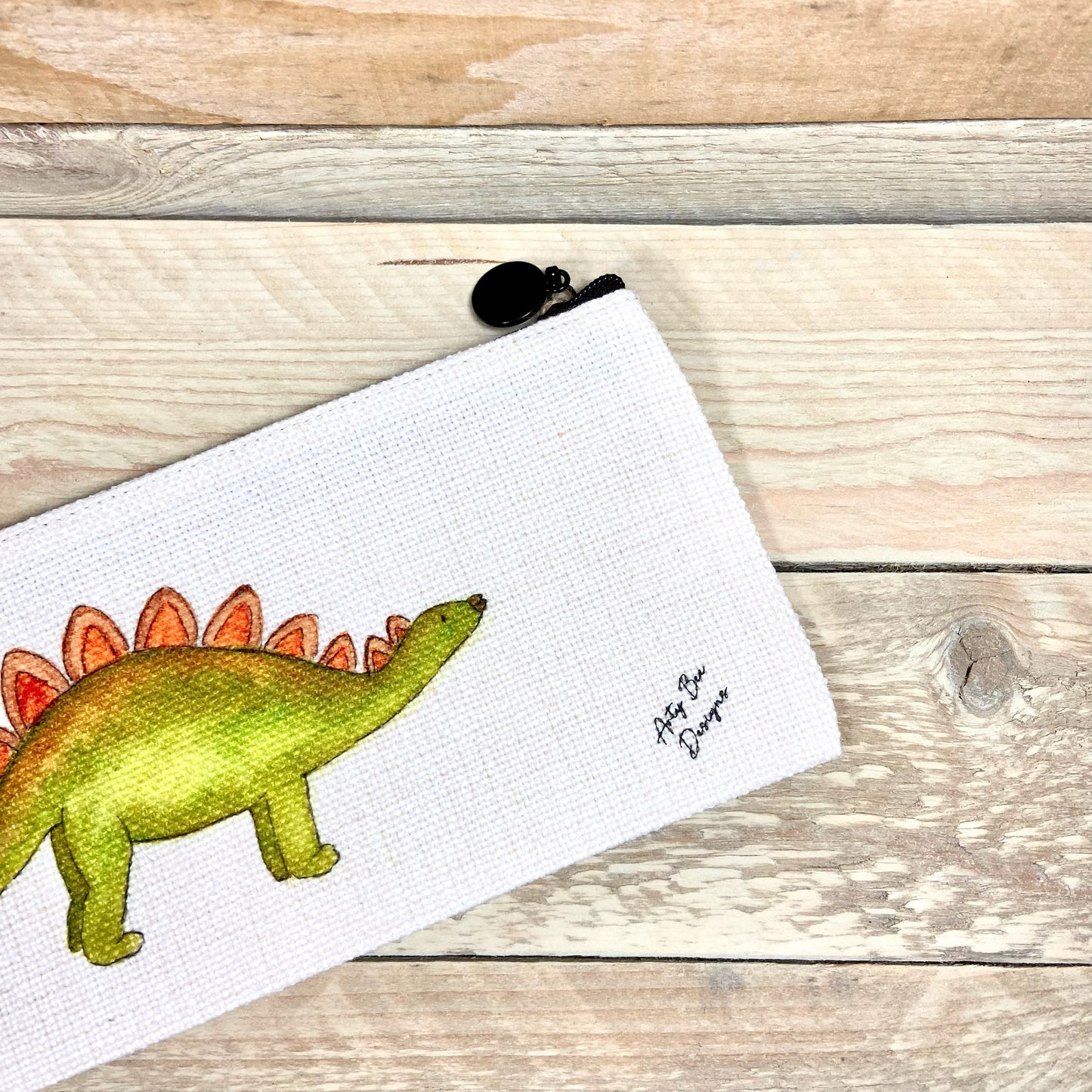 Dinosaur Linen Pencil Case
