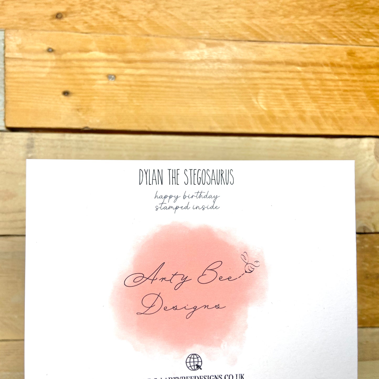 Dylan the Stegosaurus Birthday Card