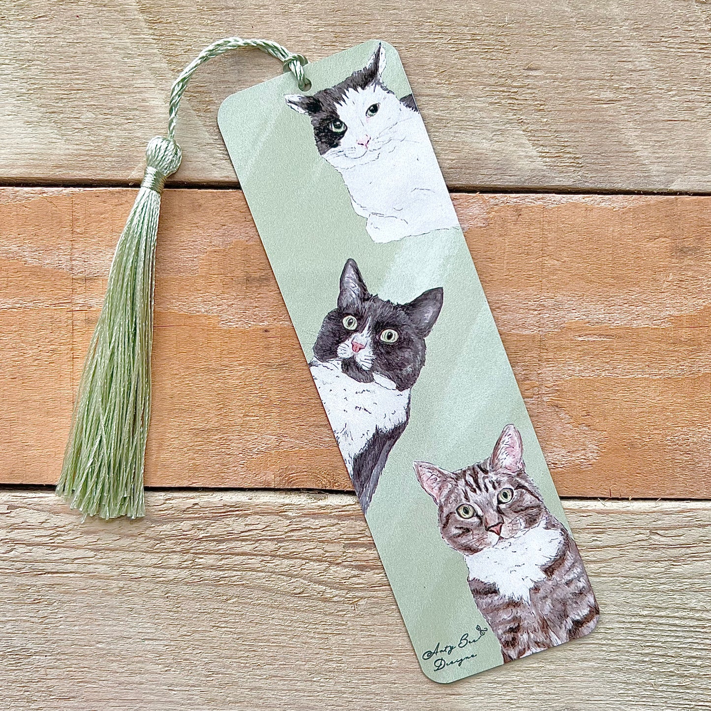 Cats Metal Bookmark With Tassel