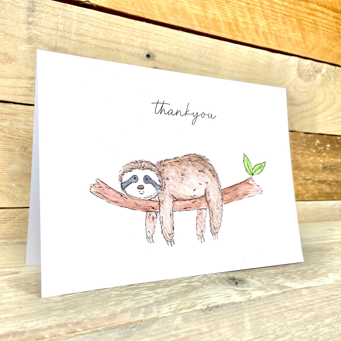 Hugh the Hanging Sloth Thankyou Card