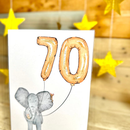 Nelly Turns Seventy Birthday Card