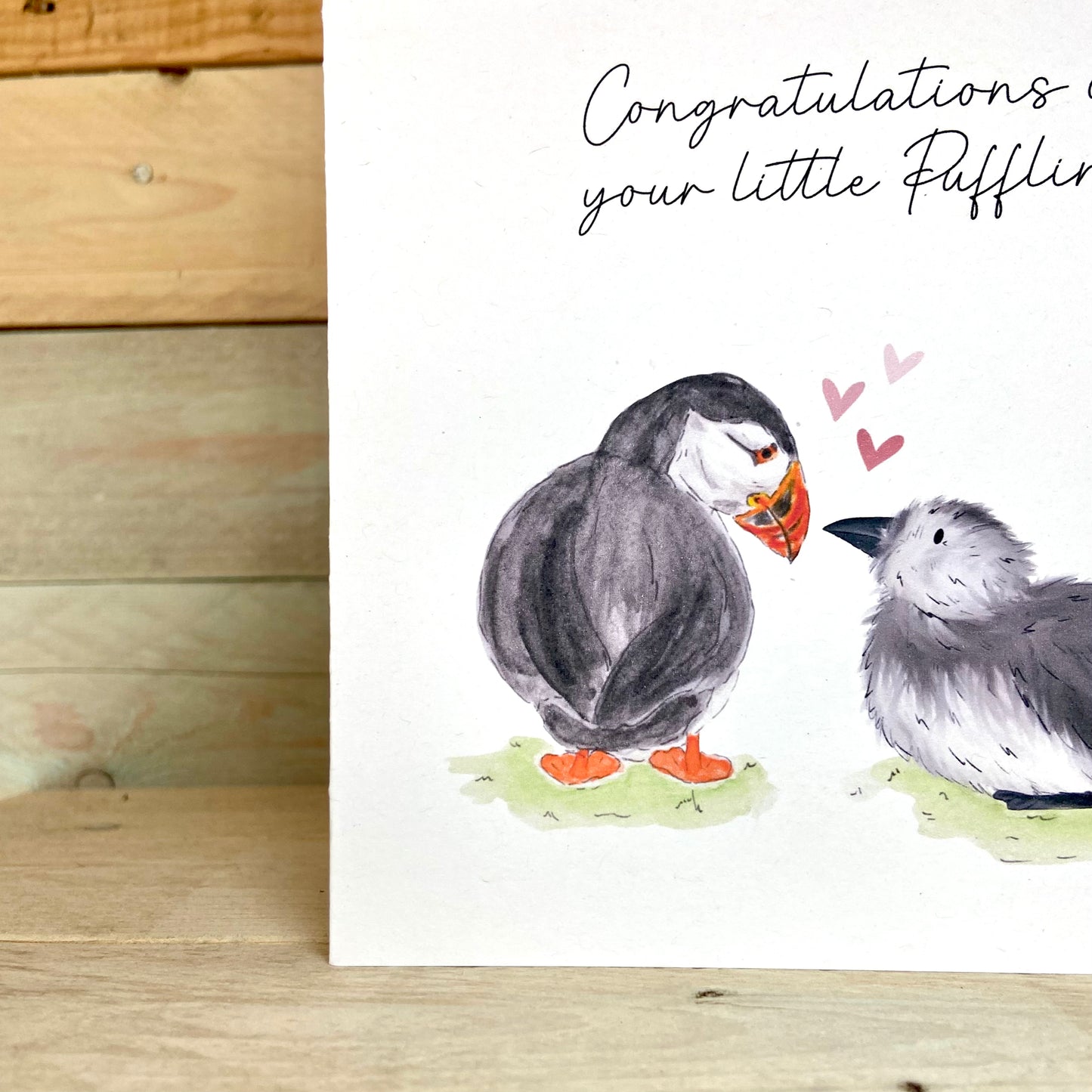Little Puffling New Baby Card
