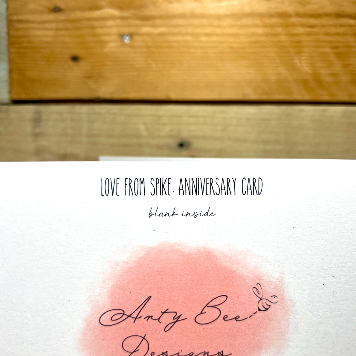 Love From Spike Hedgehog Anniversary Card