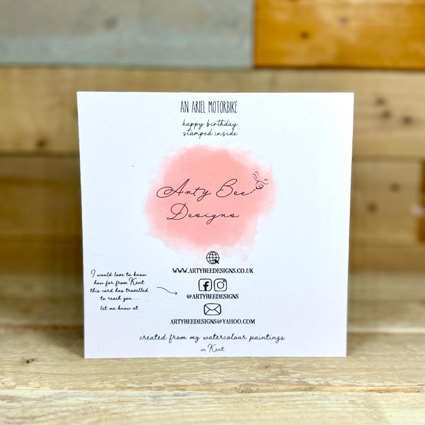 Ariel Motorbike Birthday Card