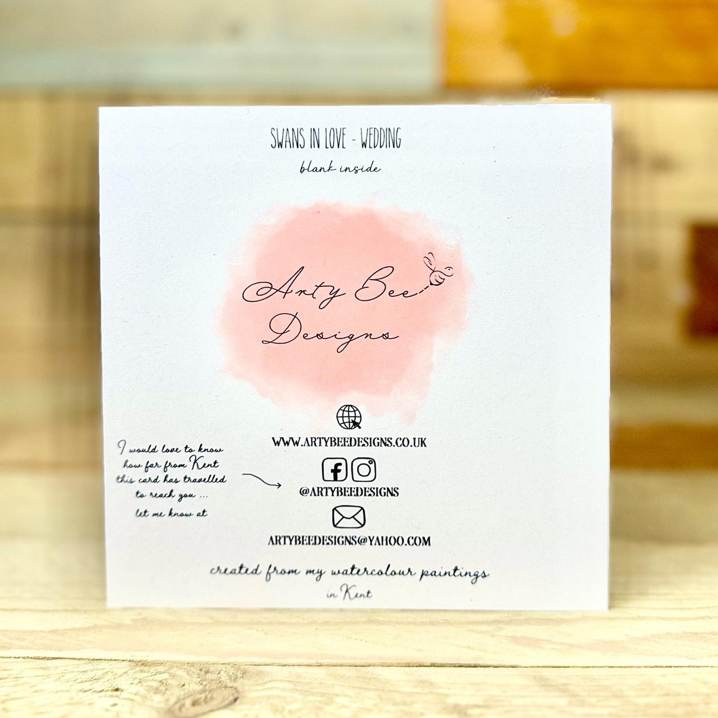 Swans in Love Wedding Card