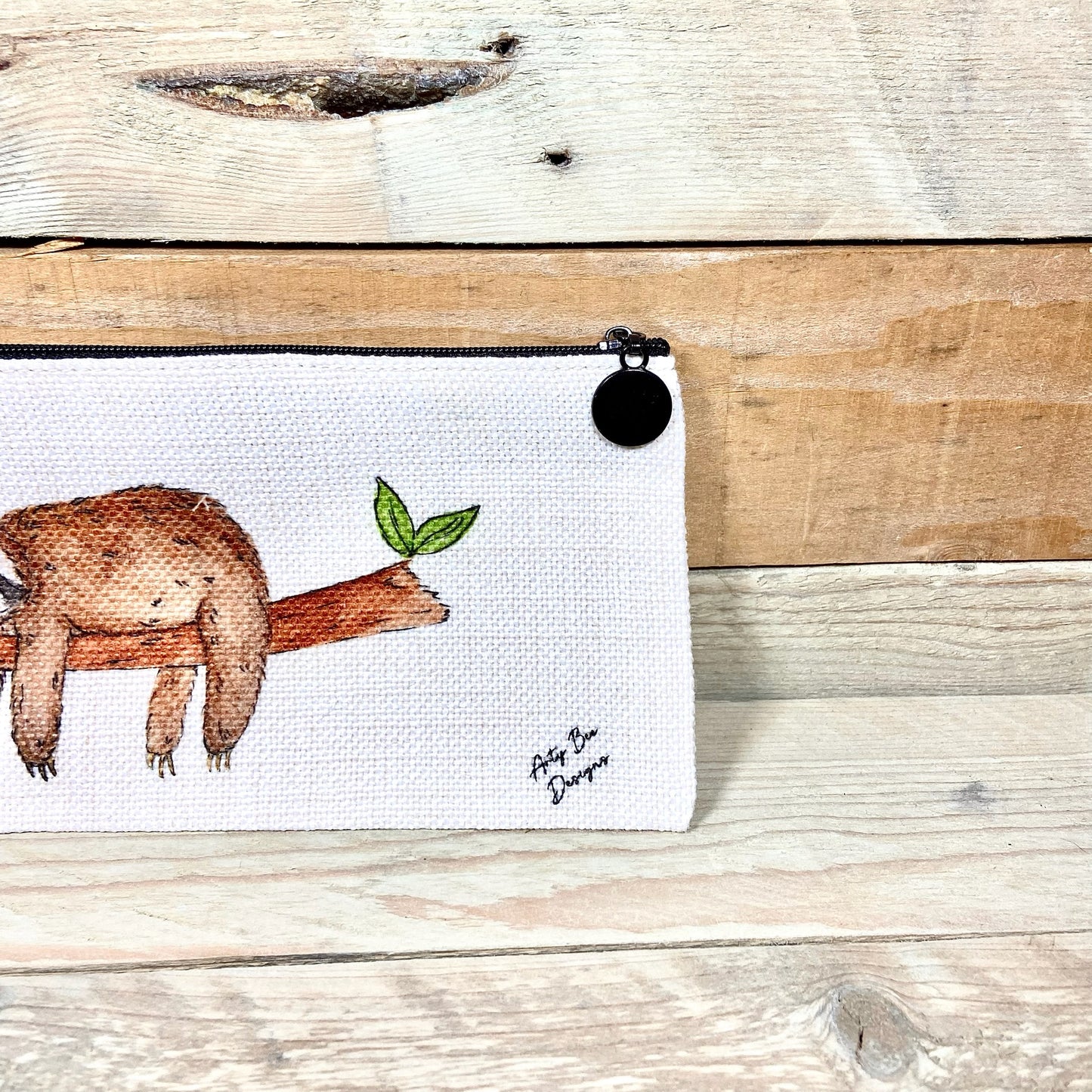 Sloth Linen Pencil Case