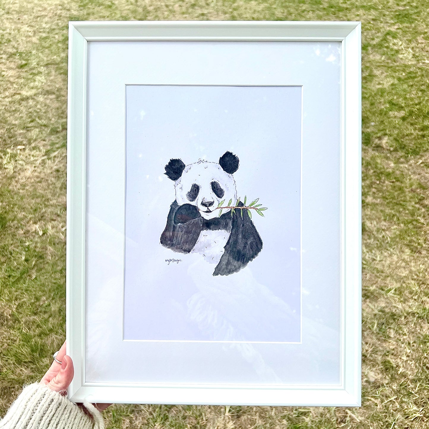 Pax the Panda Framed Original Painting