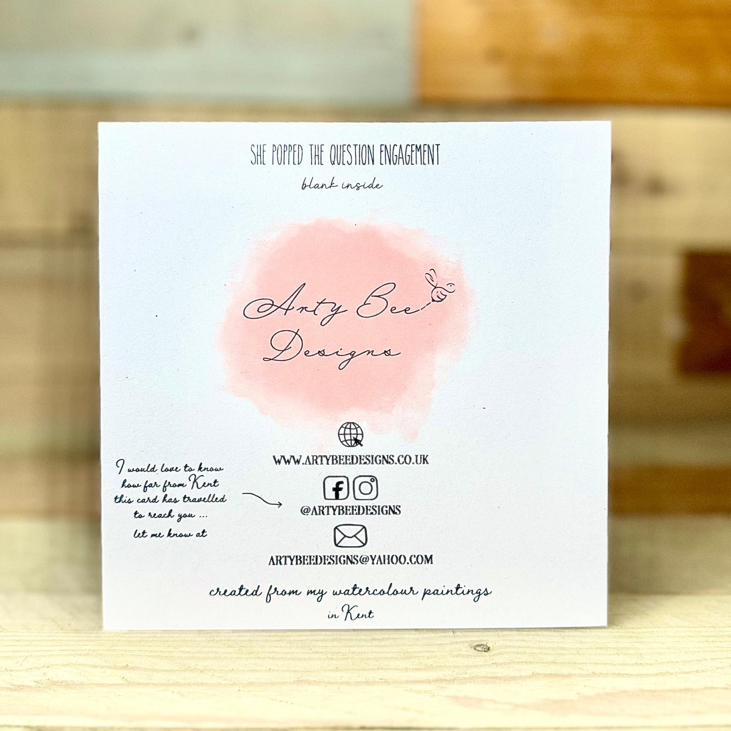 He / She Popped the Question Engagement Card