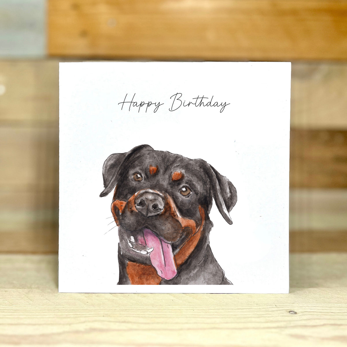 Buzz the Rottweiler Birthday Card