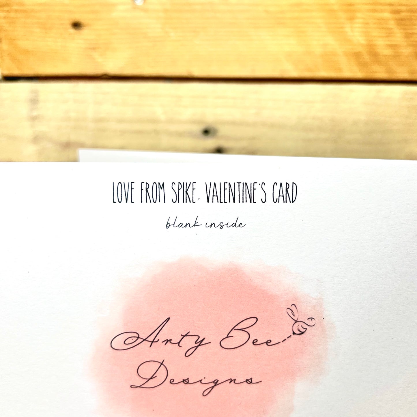 Love From Spike Hedgehog Valentine's Card