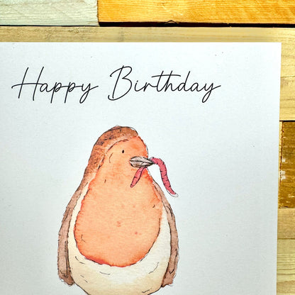Ruby the Robin Birthday Card