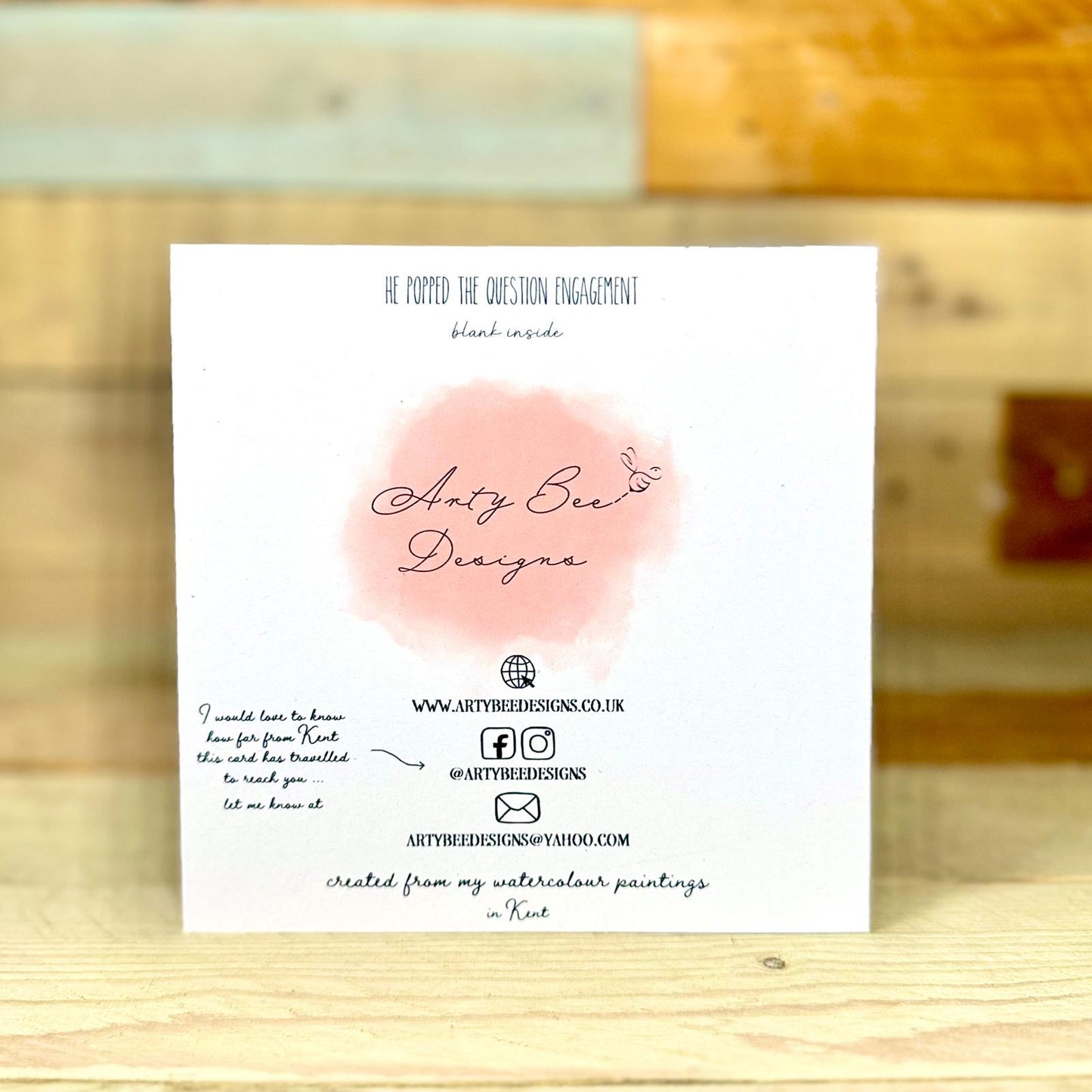 He / She Popped the Question Engagement Card