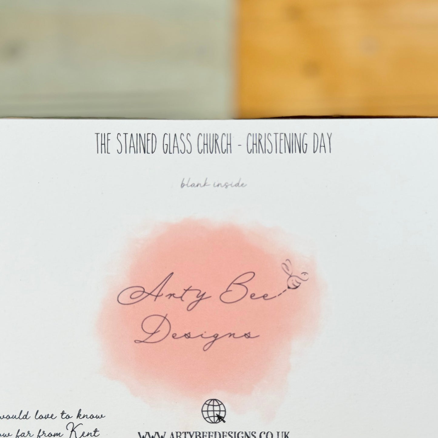 Stained Glass Church Christening Card