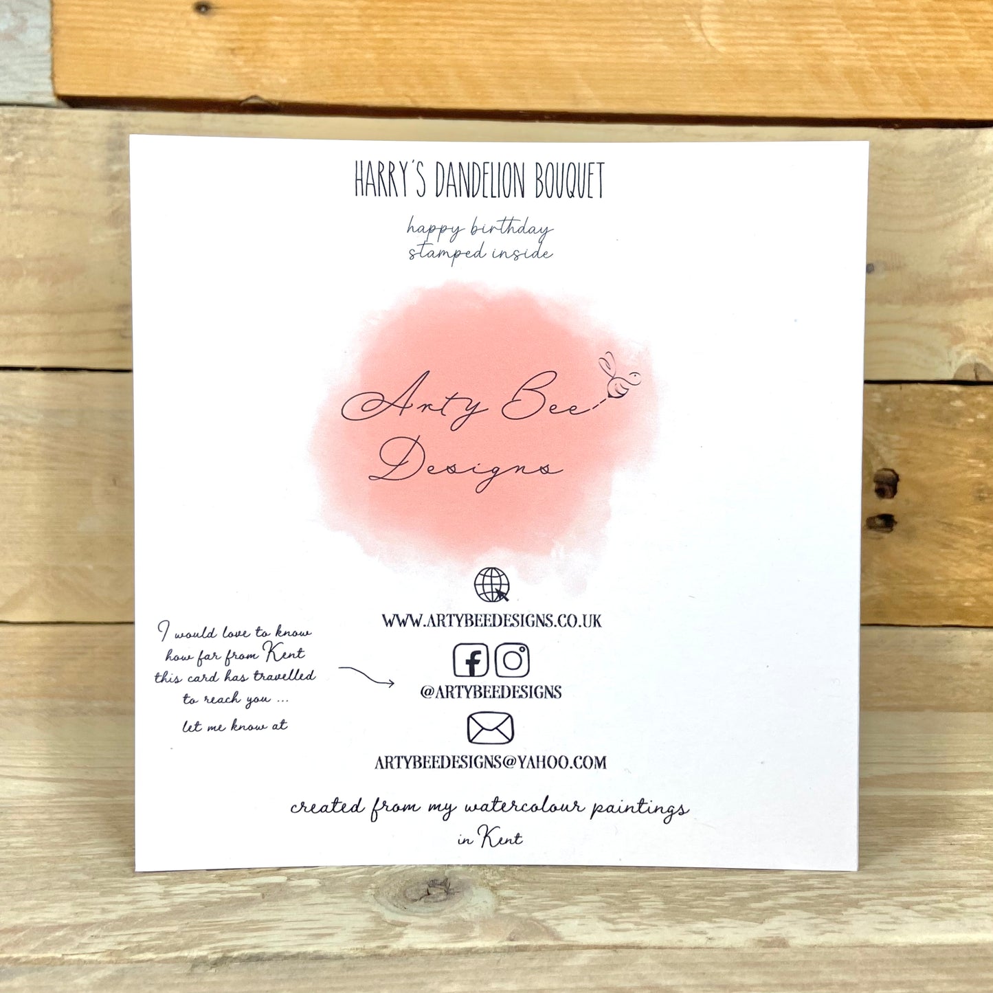 Harry's Dandelion Birthday Card