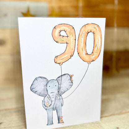 Nelly Turns Ninety Birthday Card