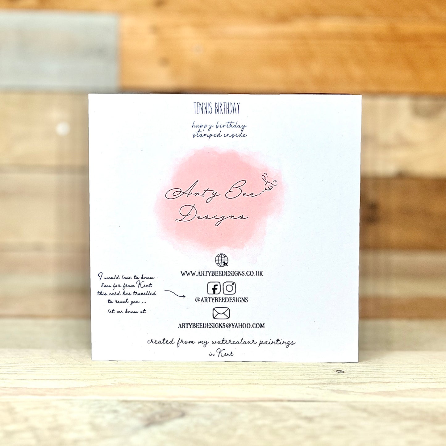 Tennis Birthday Card