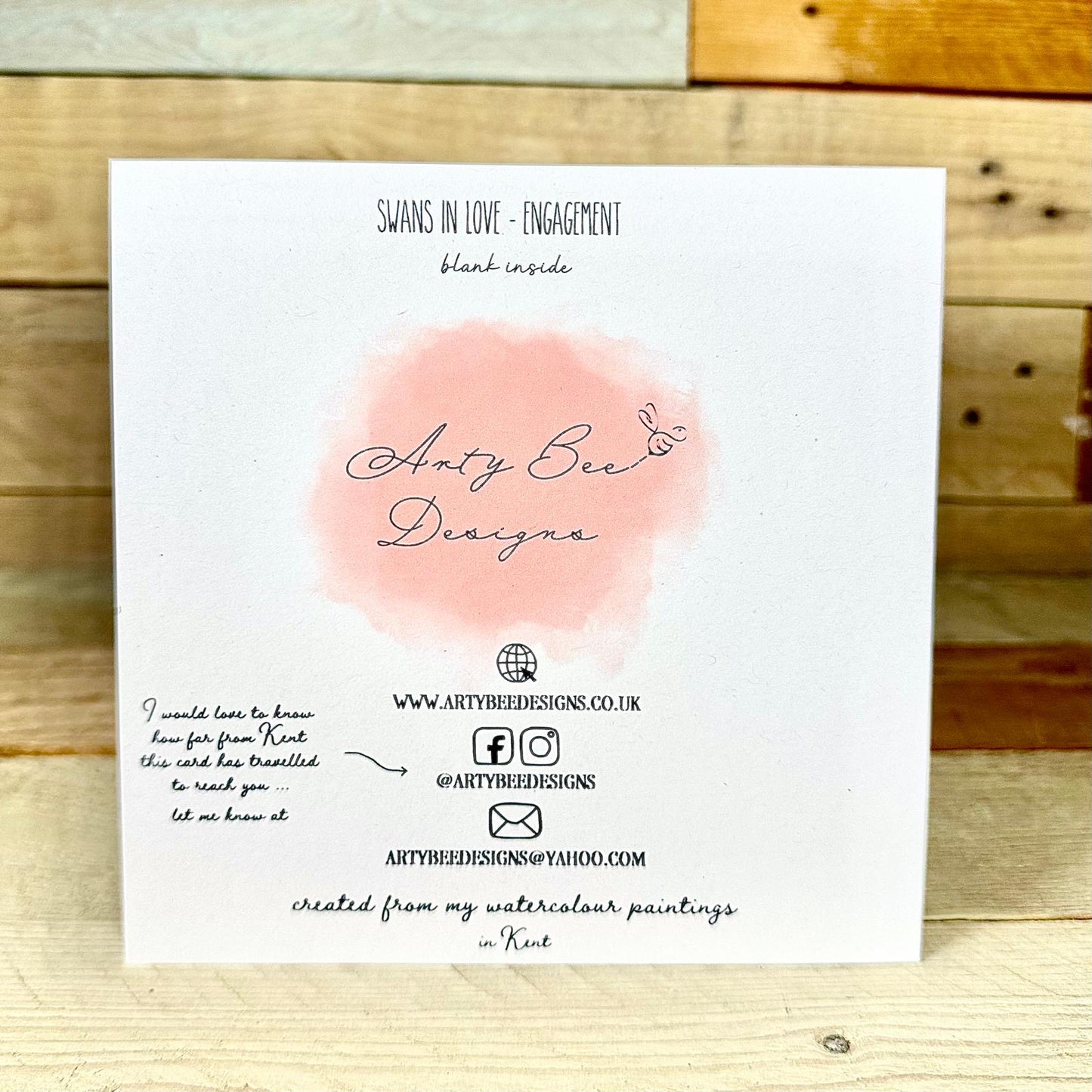 Swans in Love Engagment Card